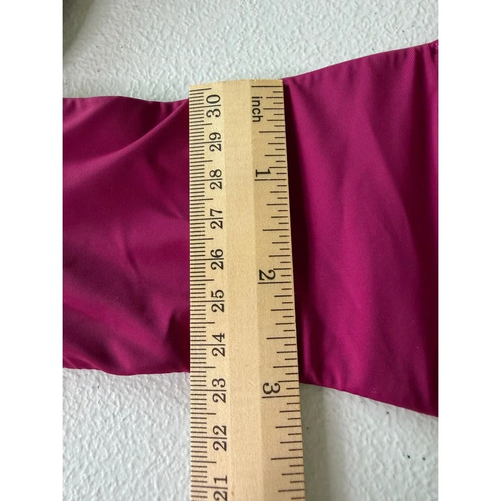 Natori Underwire T-Shirt Bra Women 36D Magenta Pink Nylon Lace Trim Straps